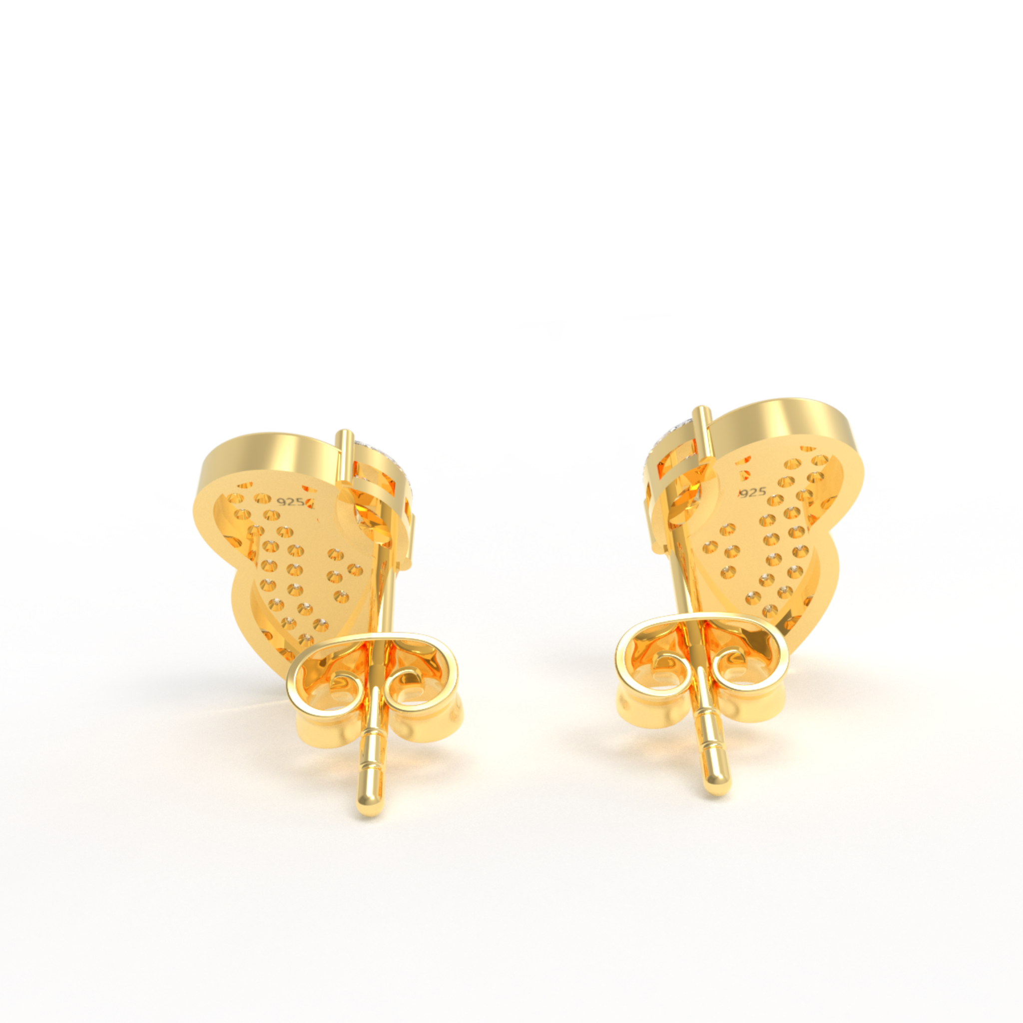 Most Sold Little Butterfly Stud Earrings, Hallmarked 925 Sterling Silver
